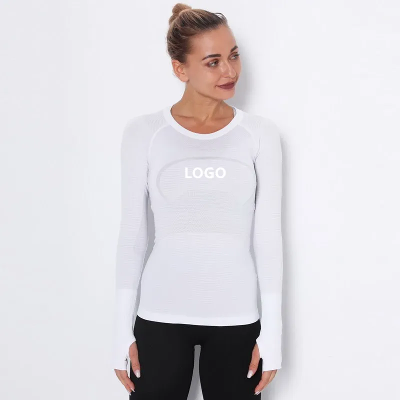 Women Long Sleeved Sports Quick Drying Round Neck Yoga Running Tops Tight Yoga T Shirt, Picture shows
Women Long Sleeved Sports Quick Drying Round Neck Yoga Running Tops Tight Yoga T Shirt, Picture shows