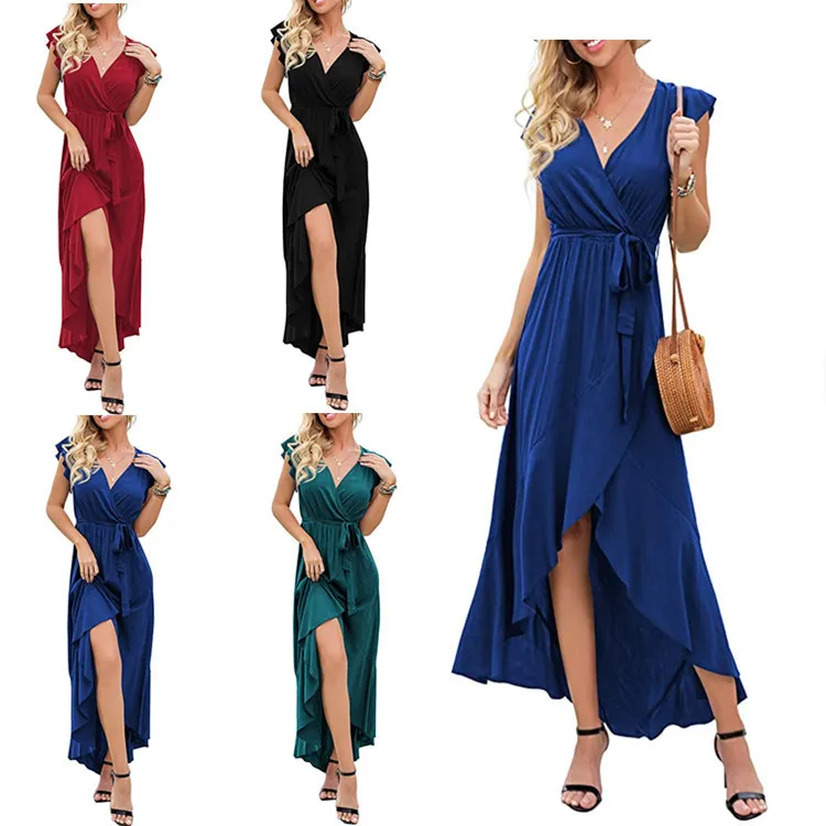 2022 Hot Sale Summer Casual Cotton Maxi Dresses Short Sleeved V-Neck Solid Color Party Sexy Solid Color Dress
2022 Hot Sale Summer Casual Cotton Maxi Dresses Short Sleeved V-Neck Solid Color Party Sexy Solid Color Dress