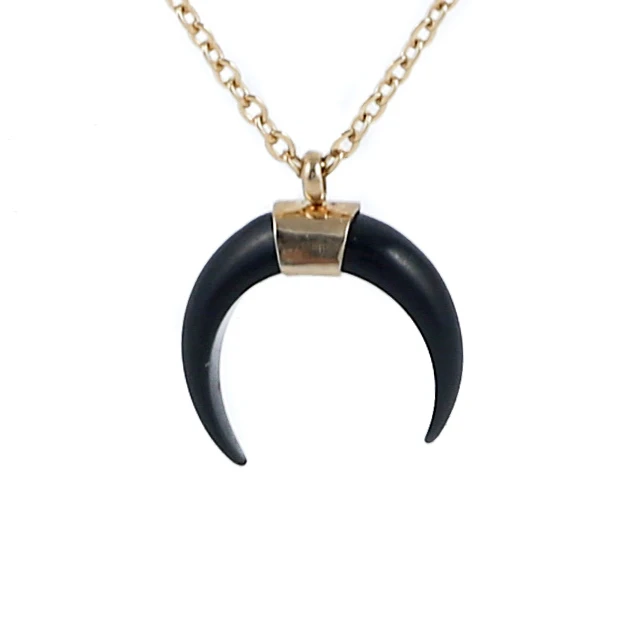 Factory Price Simple Jewelry Stainless Steel Plated Gold Horn Charm Necklace, Picture shows
Factory Price Simple Jewelry Stainless Steel Plated Gold Horn Charm Necklace, Picture shows