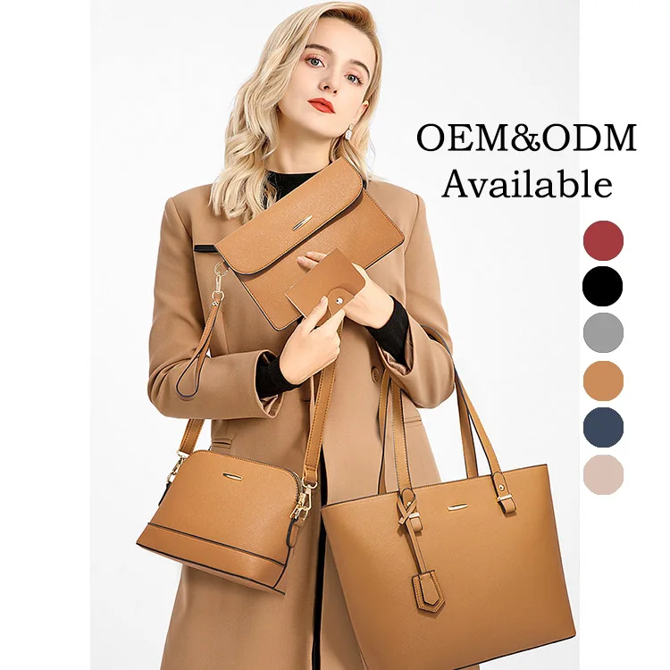 Ready Stock Wholesale Ladies Large Capacity Messenger Bag Vegan Leather Tote Bag Women Handbag and Satchel Purse Set
Ready Stock Wholesale Ladies Large Capacity Messenger Bag Vegan Leather Tote Bag Women Handbag and Satchel Purse Set