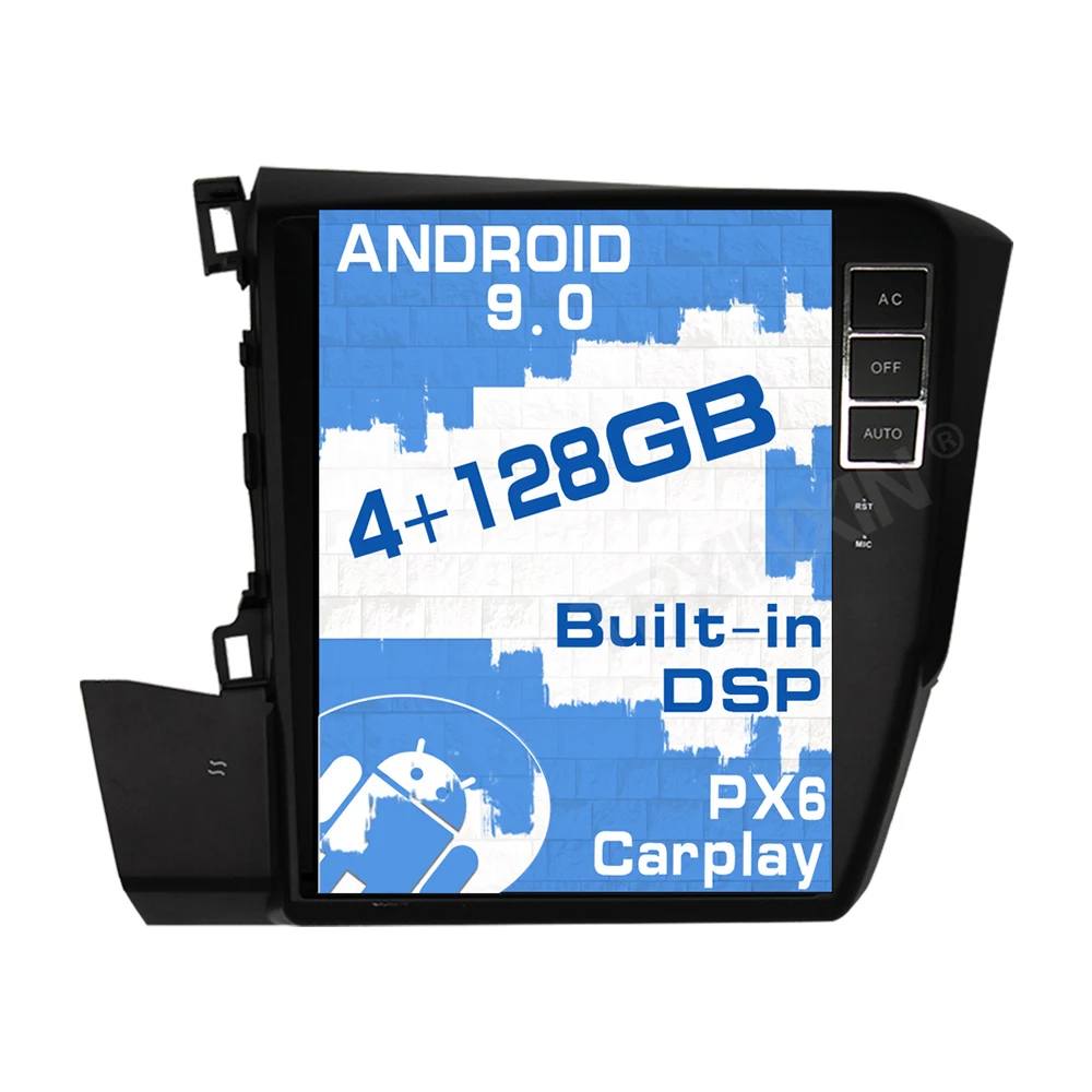 For Honda Civic 2012+ Android 9.0 px6 Tesla style Car DVD Player GPS Navigation Head Unit Multimedia player tape recorder Stereo
For Honda Civic 2012+ Android 9.0 px6 Tesla style Car DVD Player GPS Navigation Head Unit Multimedia player tape recorder Stereo