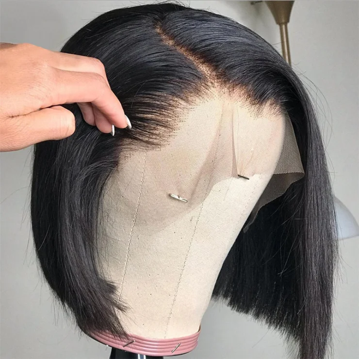 LSY factory price wholesale mink Brazilian human hair wig pre-plucked 13*4 high quality straight hair short bob wig, Natural color
LSY factory price wholesale mink Brazilian human hair wig pre-plucked 13*4 high quality straight hair short bob wig, Natural color
