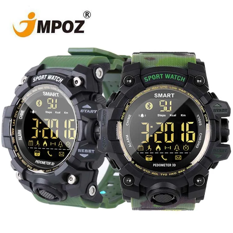 JMPOZ China factory wholesale digital military watch IP67 waterproof men sport smartwatch steps W26 EX18 EX16 EX16S Smart Watch
JMPOZ China factory wholesale digital military watch IP67 waterproof men sport smartwatch steps W26 EX18 EX16 EX16S Smart Watch