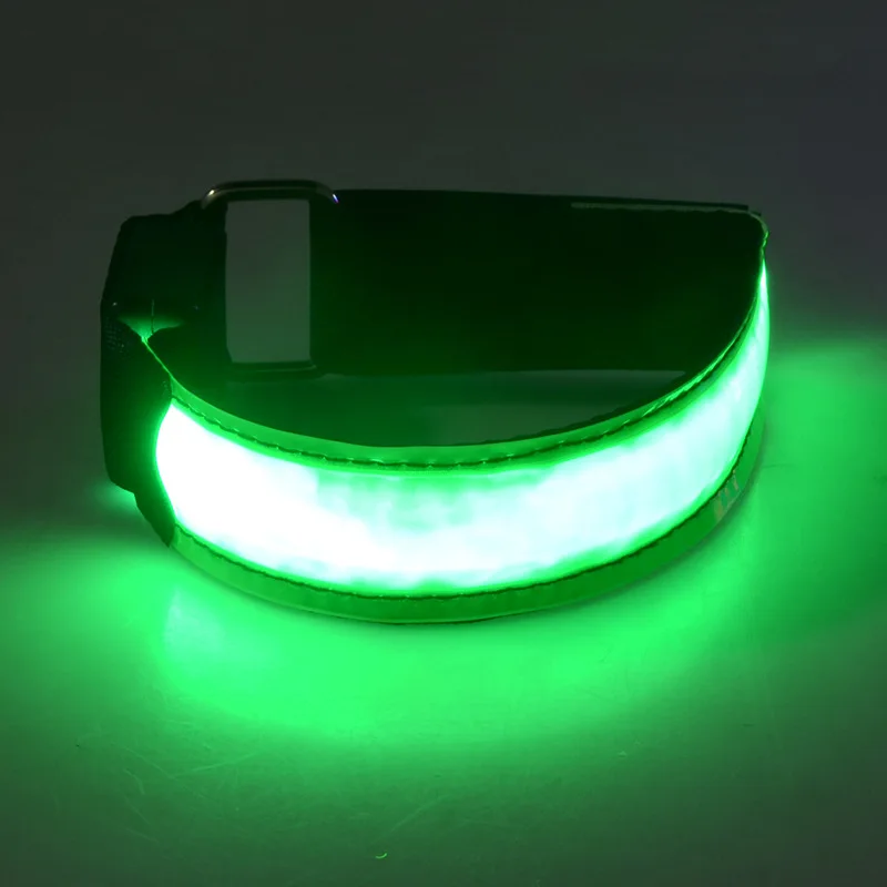 Hand Strap Wristband LED Safety Reflective Light Shine Flash Glowing Luminous Armband Arm Belt Band Wrist Support