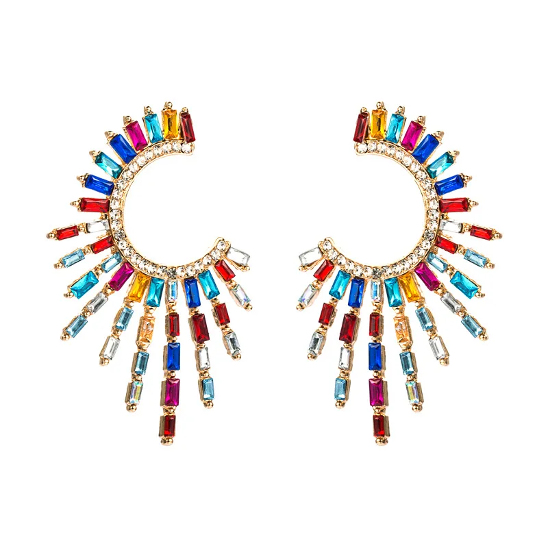 2021 Sailing Jewelry Rhinestone Gems Dangle Earrings Colorful Rhinestone Hoop Earrings Sparkling Rhinestone Irregular Earrings
2021 Sailing Jewelry Rhinestone Gems Dangle Earrings Colorful Rhinestone Hoop Earrings Sparkling Rhinestone Irregular Earrings