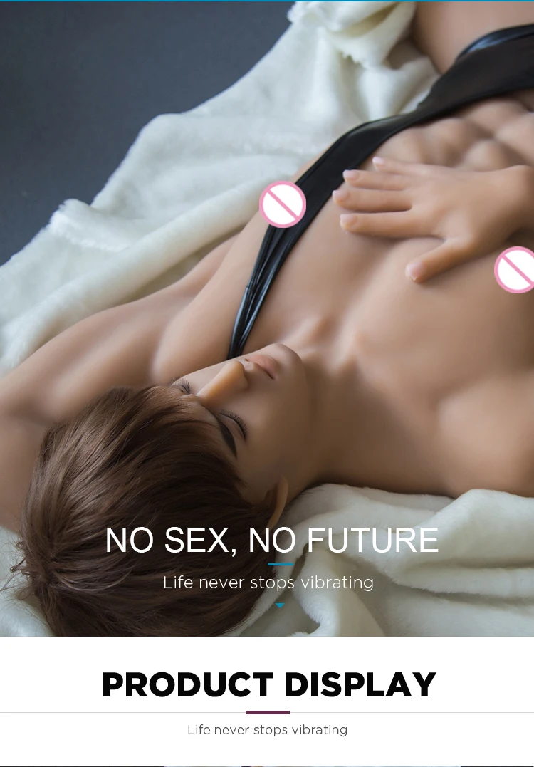 Half Body Bust Silicone Man Doll Lifelike Life Size Adult Sex Toys For