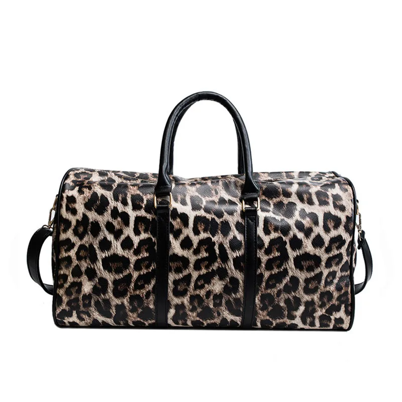 New fashion PU leather print large capacity bag women zipper leopard travel duffle bag Wholesale overnight travel bag
New fashion PU leather print large capacity bag women zipper leopard travel duffle bag Wholesale overnight travel bag