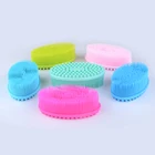 Silicone custom multi-use care comb super soft bath body massage cleaning brush