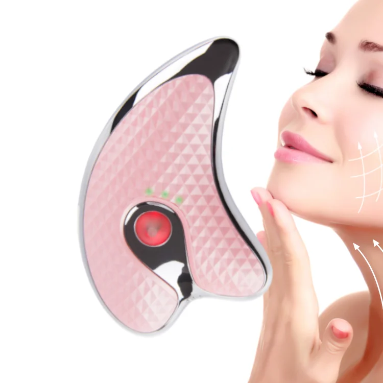 Custom electric heat vibration Beauty instrument facial Gua Sha Scraping massage, White, pink
Custom electric heat vibration Beauty instrument facial Gua Sha Scraping massage, White, pink