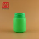 Green 100ml Flip Cover Round Shape Plastic Capsule Pill Bottle