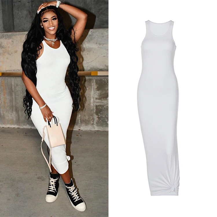 Wholesale Fashion 2021 Women Clothing Basic Pink U-Neck Tank Top Sleeveless Maxi Dress Bodycon White Summer Dress
Wholesale Fashion 2021 Women Clothing Basic Pink U-Neck Tank Top Sleeveless Maxi Dress Bodycon White Summer Dress