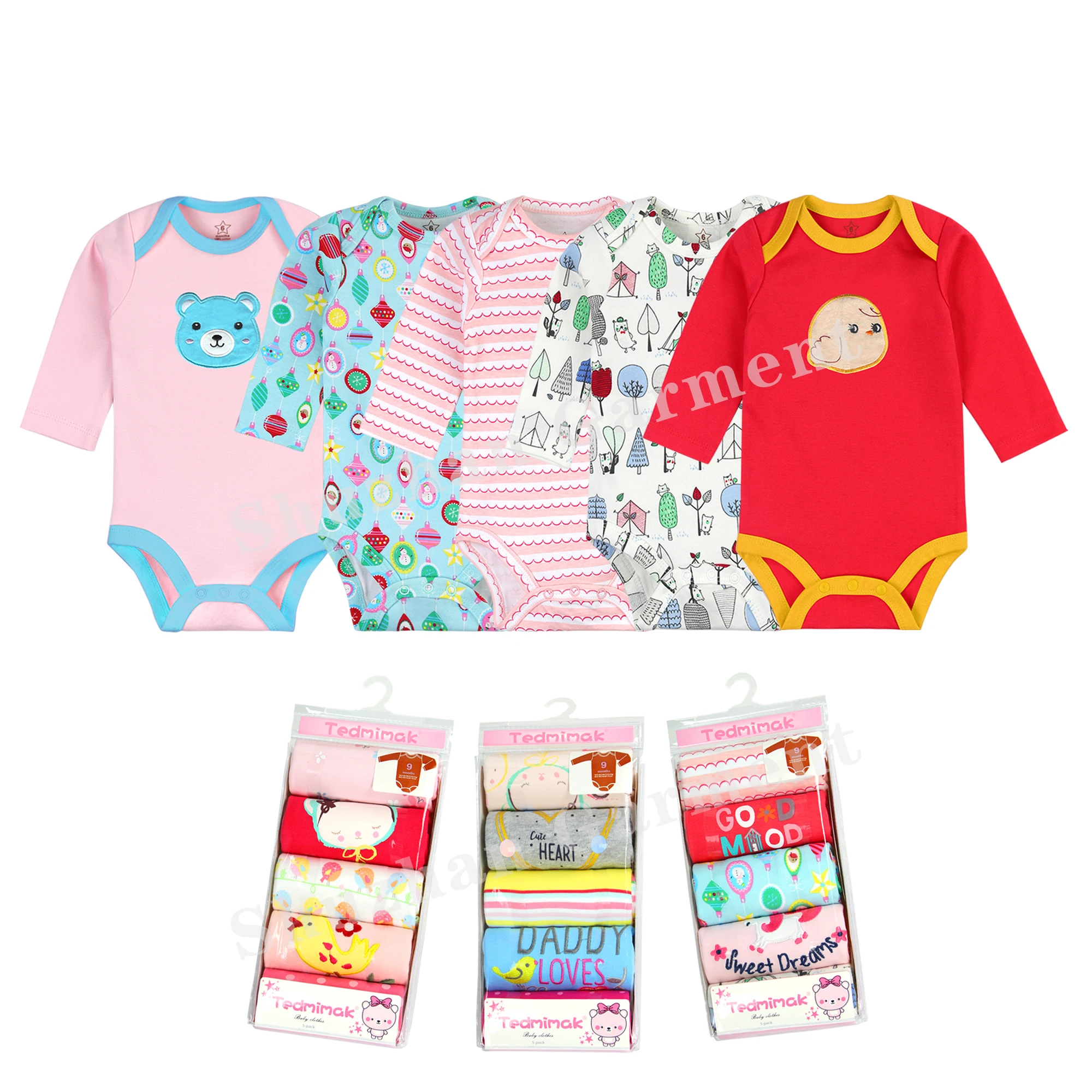 Clothes Romper Bodysuits 100% Cotton Newborn Baby Unisex infant&toddler clothing with embroidery, Random color
Clothes Romper Bodysuits 100% Cotton Newborn Baby Unisex infant&toddler clothing with embroidery, Random color