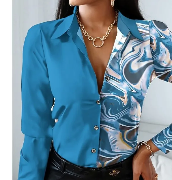 Women Blouses & Tops Fashionable Clothes Contrasting Color Stitching Casual Long Sleeved
Women Blouses & Tops Fashionable Clothes Contrasting Color Stitching Casual Long Sleeved