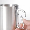 220ml Carabiner handle stainless steel tumbler travel water mug