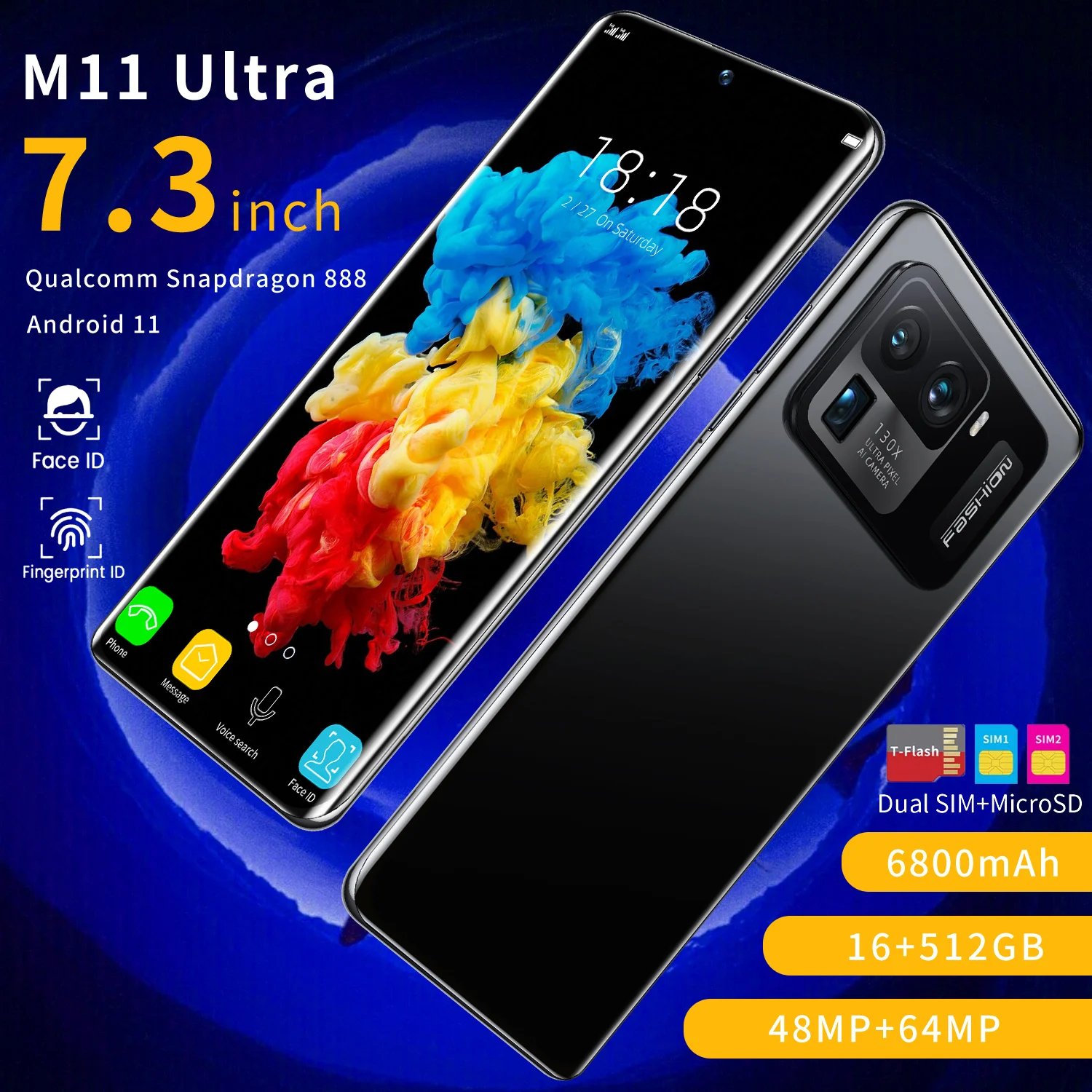 2021 new arrival Original Mi11 7.3inch 16+515GB large memory cell mobile phones smartphone
2021 new arrival Original Mi11 7.3inch 16+515GB large memory cell mobile phones smartphone