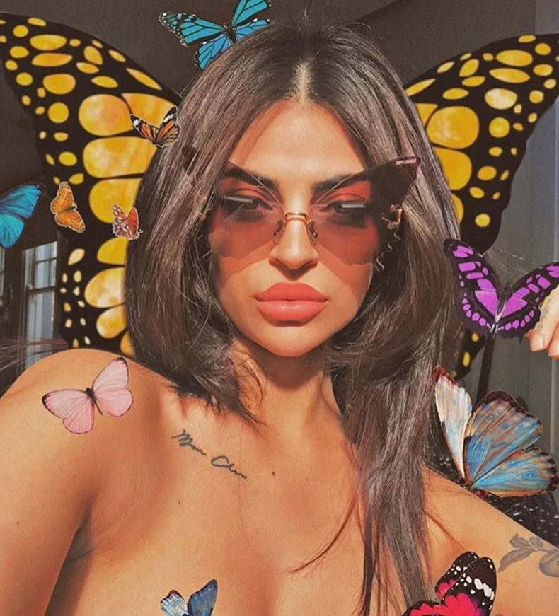 7 Color Sun Glasses Butterfly Shape Frameless Lens Metal Sunglasses Fashion Womens Shades Sunglasses
7 Color Sun Glasses Butterfly Shape Frameless Lens Metal Sunglasses Fashion Womens Shades Sunglasses