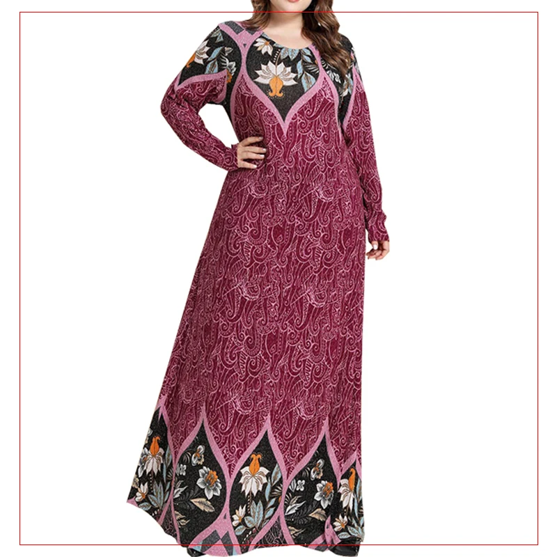 Factory large women's colorful printing fashion long sleeve abaya leisure Muslim Arabian robe dress
Factory large women's colorful printing fashion long sleeve abaya leisure Muslim Arabian robe dress