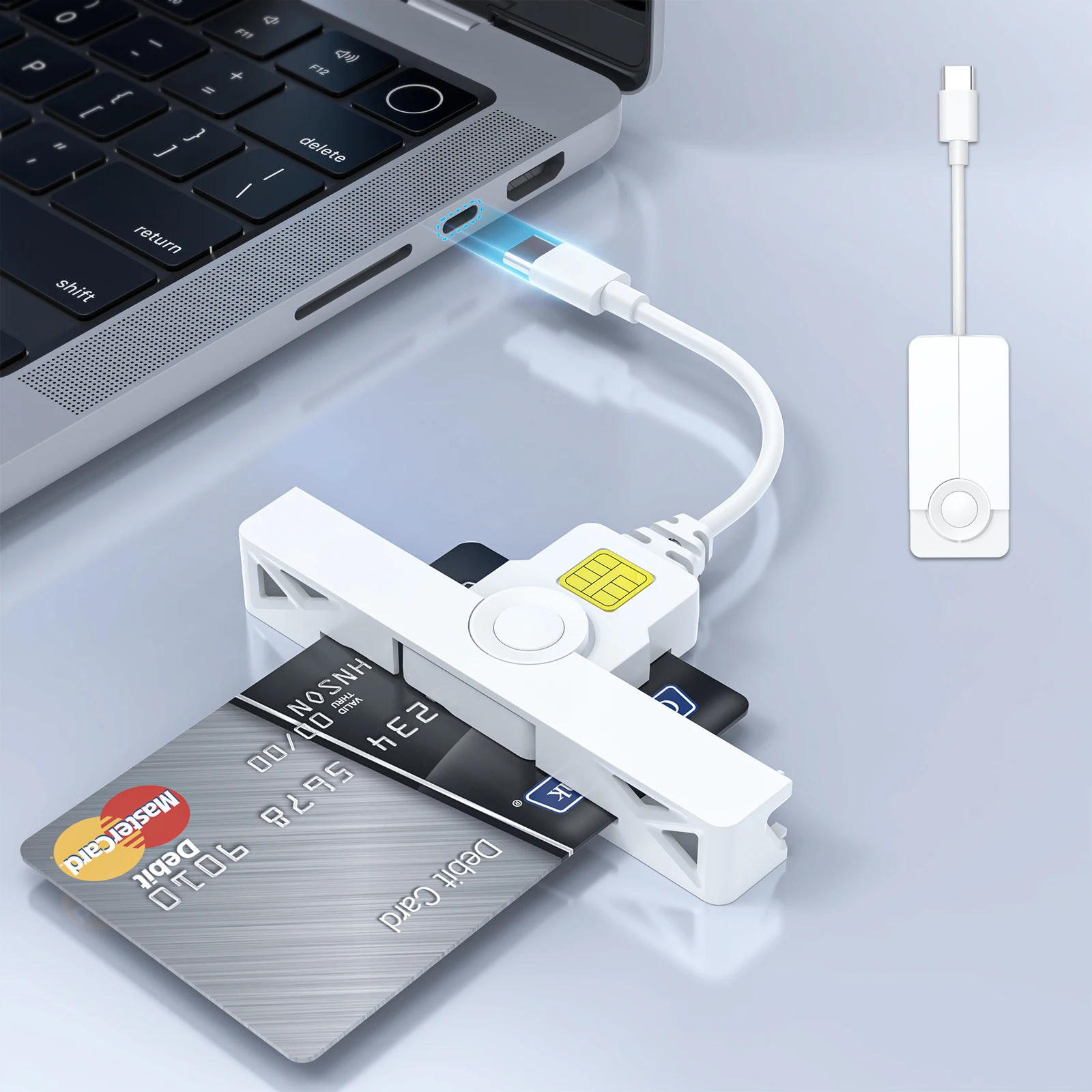 

Compatible with Mac OS Win Linux DOD USB Common Access ID IC EMV CAC Smart Card Reader