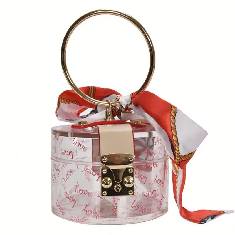 Transparent PVC Gold Ring Handle Women Handbag Scarf Evening Party Purse Shoulder Clutch Bucket Bags
Transparent PVC Gold Ring Handle Women Handbag Scarf Evening Party Purse Shoulder Clutch Bucket Bags