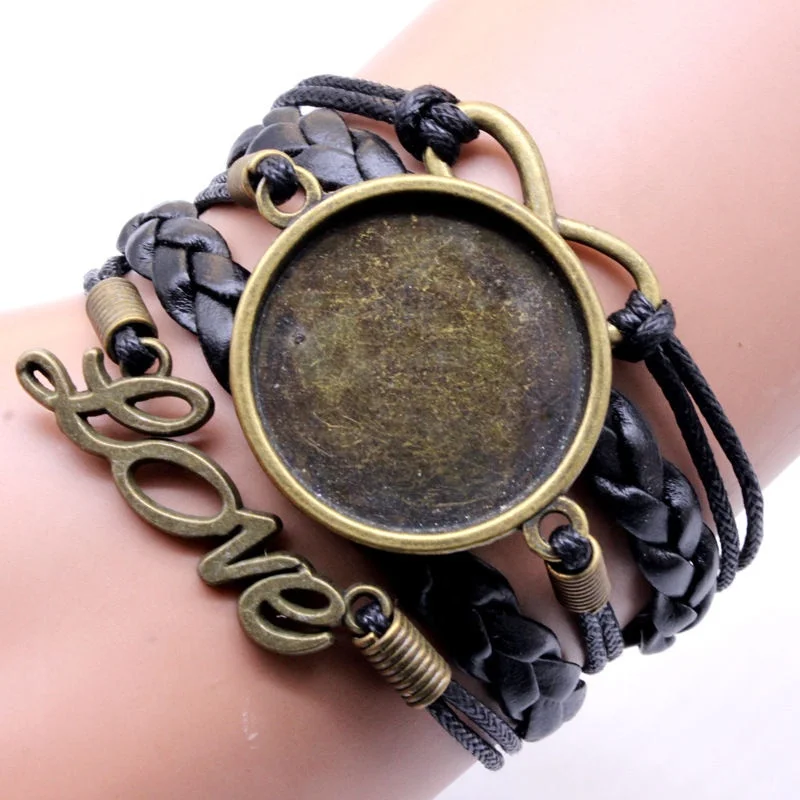 

sublimation blank Ancient bronze Woven Bracelet jewelry gifts hot transfer printing consumables 8styles, Picture shows