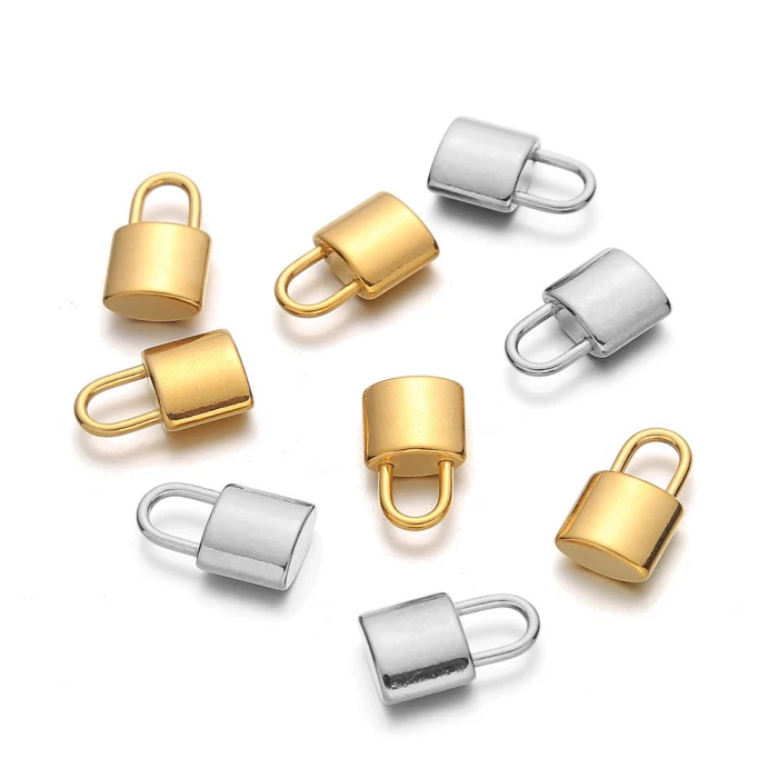 100% stainless steel silver/gold/rose gold plated high quality stainless steel lock charm for jewelry necklace bracelet making
100% stainless steel silver/gold/rose gold plated high quality stainless steel lock charm for jewelry necklace bracelet making