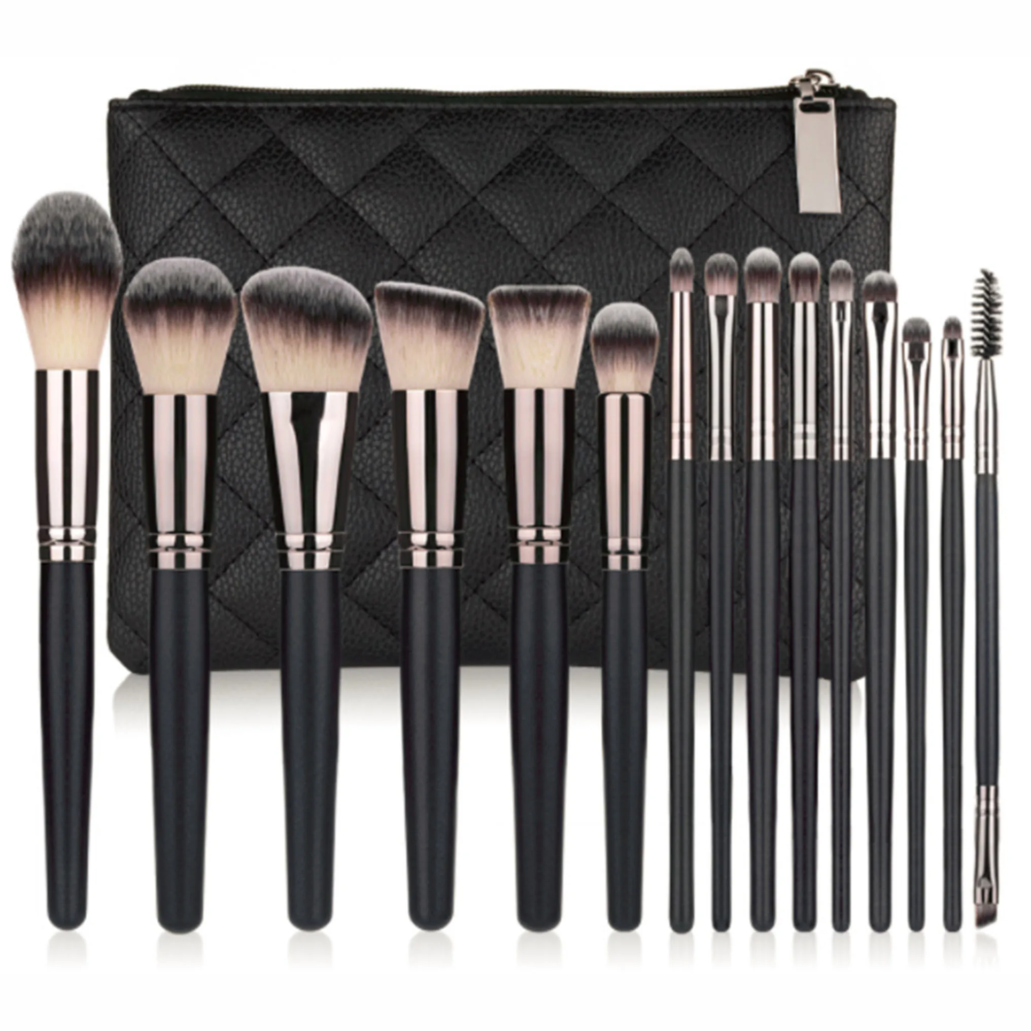 15pcs new makeup brush set 270g with pu bag customized logo make up brushes set pinceis de maquiagem
15pcs new makeup brush set 270g with pu bag customized logo make up brushes set pinceis de maquiagem