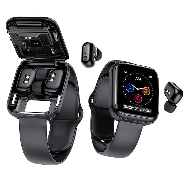 X5 Newest Arrival 2 In 1 Wireless Earphone Smart Watch Smartwatch Tws Earbuds Good Quality Wireless Smart Watch Earbuds Headset, 3colors
X5 Newest Arrival 2 In 1 Wireless Earphone Smart Watch Smartwatch Tws Earbuds Good Quality Wireless Smart Watch Earbuds Headset, 3colors