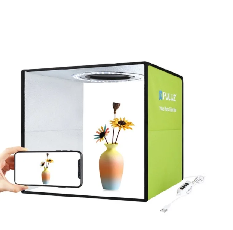 PULUZ 30cm Portable Ring Light Photo Studio Photography Box with 6 Colors Backdrops
PULUZ 30cm Portable Ring Light Photo Studio Photography Box with 6 Colors Backdrops