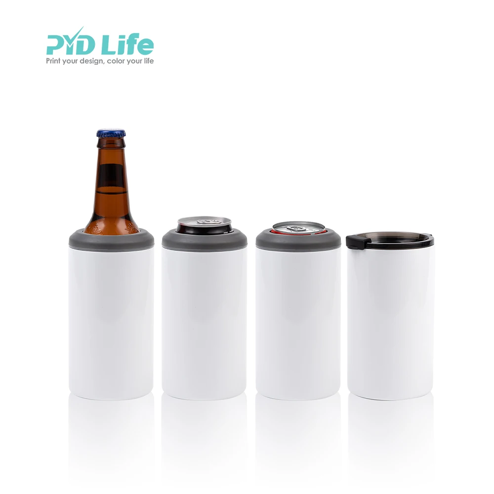 PYD Life Outdoor Sport Wholesale Beer Holder 12oz 4 IN 1 Skinny Stainless Steel Sublimation can Cooler with Lid
PYD Life Outdoor Sport Wholesale Beer Holder 12oz 4 IN 1 Skinny Stainless Steel Sublimation can Cooler with Lid