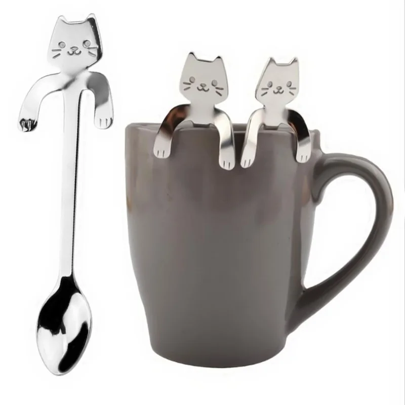 11.5cm Cute Cat Coffee Spoon Stainless Creative Cat Spoon Teaspoon Dessert Snack Scoop
11.5cm Cute Cat Coffee Spoon Stainless Creative Cat Spoon Teaspoon Dessert Snack Scoop