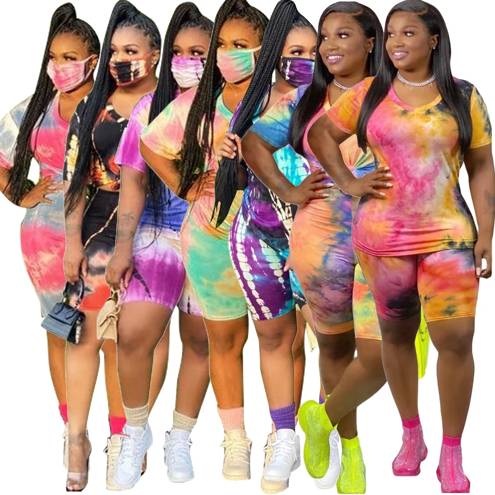 AS072446 New Style Plus Size Tie Dye Two Sets Wholesale Summer Casual Colorful Tie Dye Set
AS072446 New Style Plus Size Tie Dye Two Sets Wholesale Summer Casual Colorful Tie Dye Set