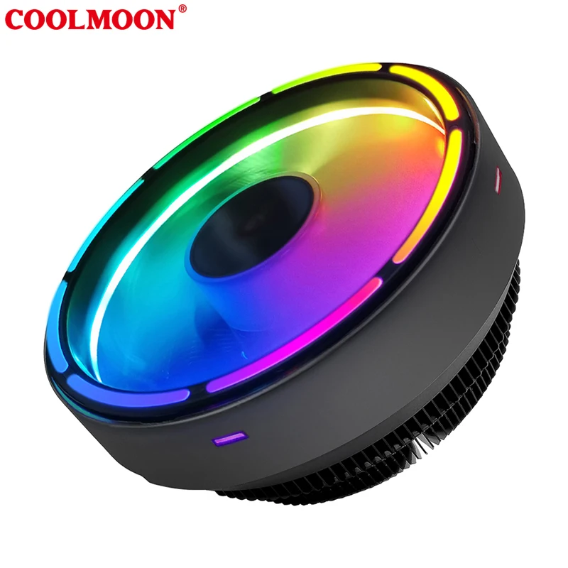 COOLMOON GLORY -II CPU cooler Automatic color change i3 i5 platform air cooling fan Heatsink for PC
COOLMOON GLORY -II CPU cooler Automatic color change i3 i5 platform air cooling fan Heatsink for PC