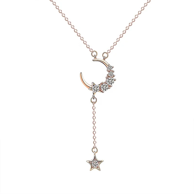 Modish Star Moon Shaped Jewelry Fashion Women 100% 925 Sterling Silver Baby Girl Necklace, White, rose gold
Modish Star Moon Shaped Jewelry Fashion Women 100% 925 Sterling Silver Baby Girl Necklace, White, rose gold