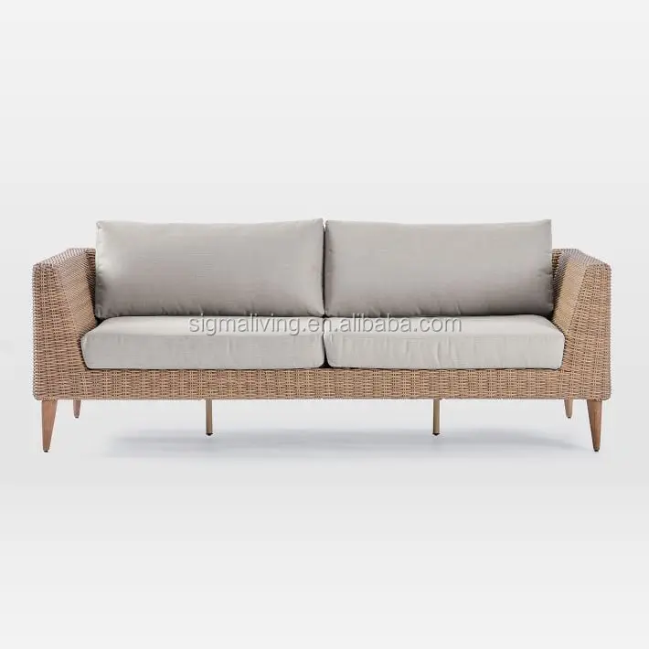 New arrival simple design wicker outdoor furniture garden patio rattan sofa