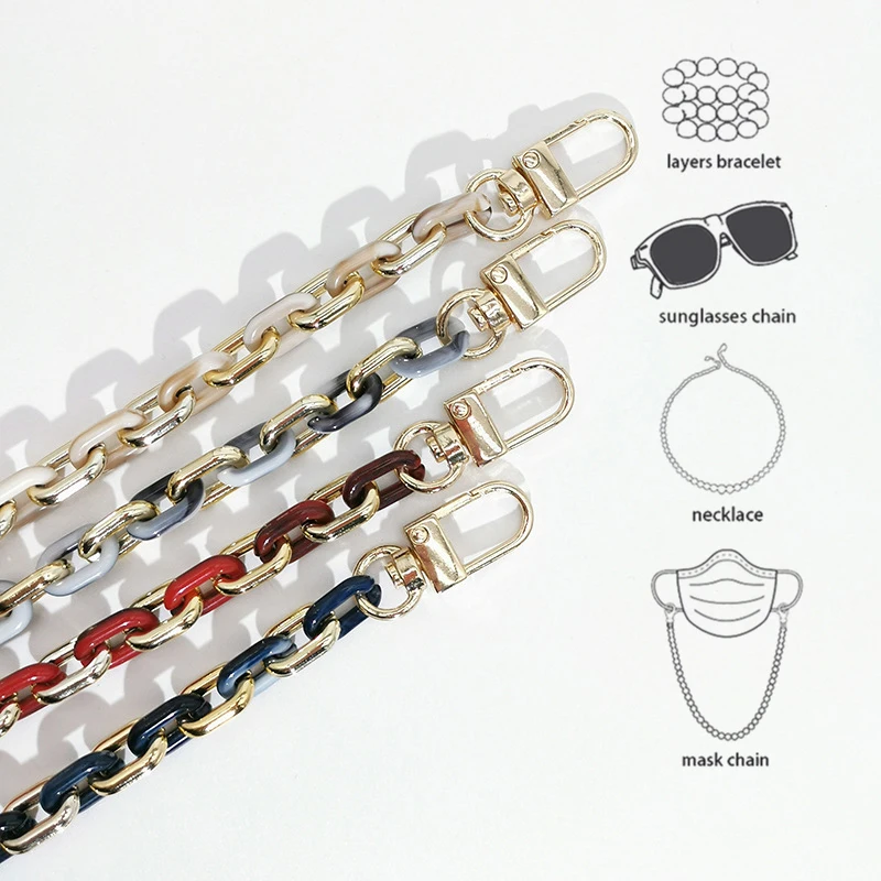 Lady Acrylic Chain Bag Strap With Clasp Eye Glasses Accessories Face Masked Acrylic CCB Metal Mixed Shoulder Necklace Retainer
Lady Acrylic Chain Bag Strap With Clasp Eye Glasses Accessories Face Masked Acrylic CCB Metal Mixed Shoulder Necklace Retainer