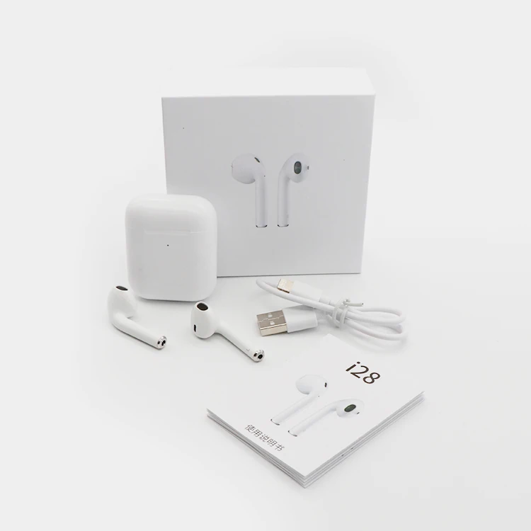 Enle Newest Products i28 TWS wireless charging smart sensor real battery display Earbuds V5.0 Stereo Mini Wireless BT Earphone - ANKUX.COM