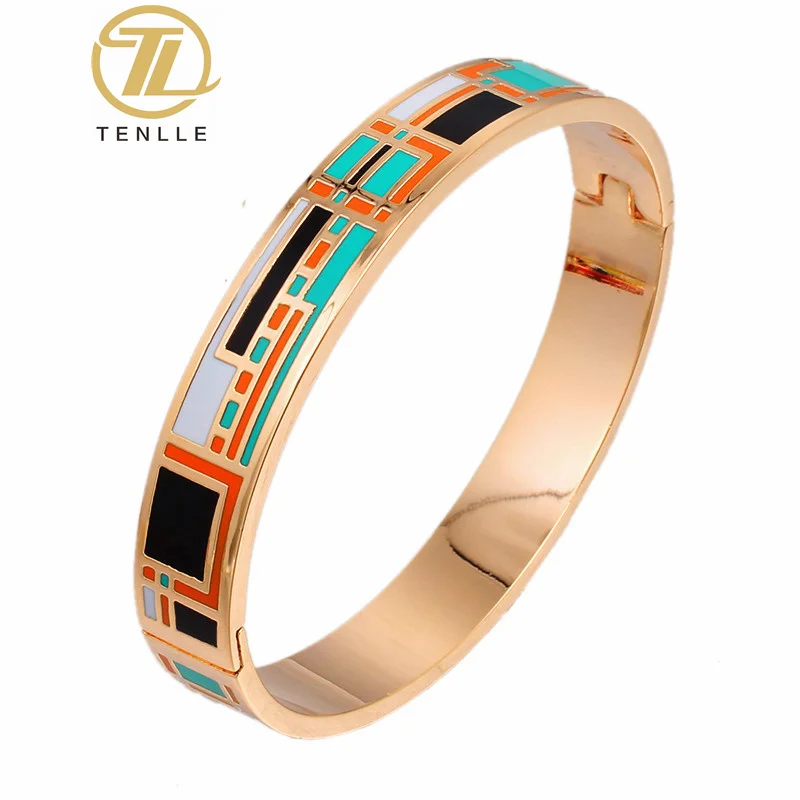 Factory Wholesale 316L Stainless Steel Jewelry Grid Bracelet Bangle 18K Gold Plated Enamel Bracelet Women
Factory Wholesale 316L Stainless Steel Jewelry Grid Bracelet Bangle 18K Gold Plated Enamel Bracelet Women