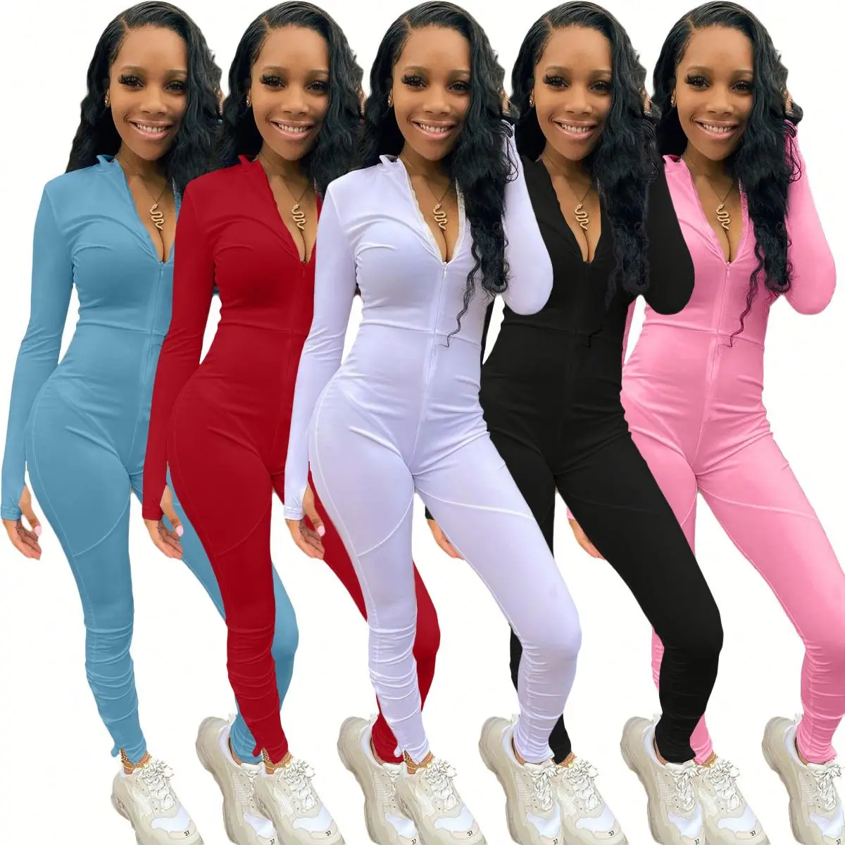 2021 Spring summer wholesaler solid color Long sleeve one piece jumpsuits and rompers
2021 Spring summer wholesaler solid color Long sleeve one piece jumpsuits and rompers