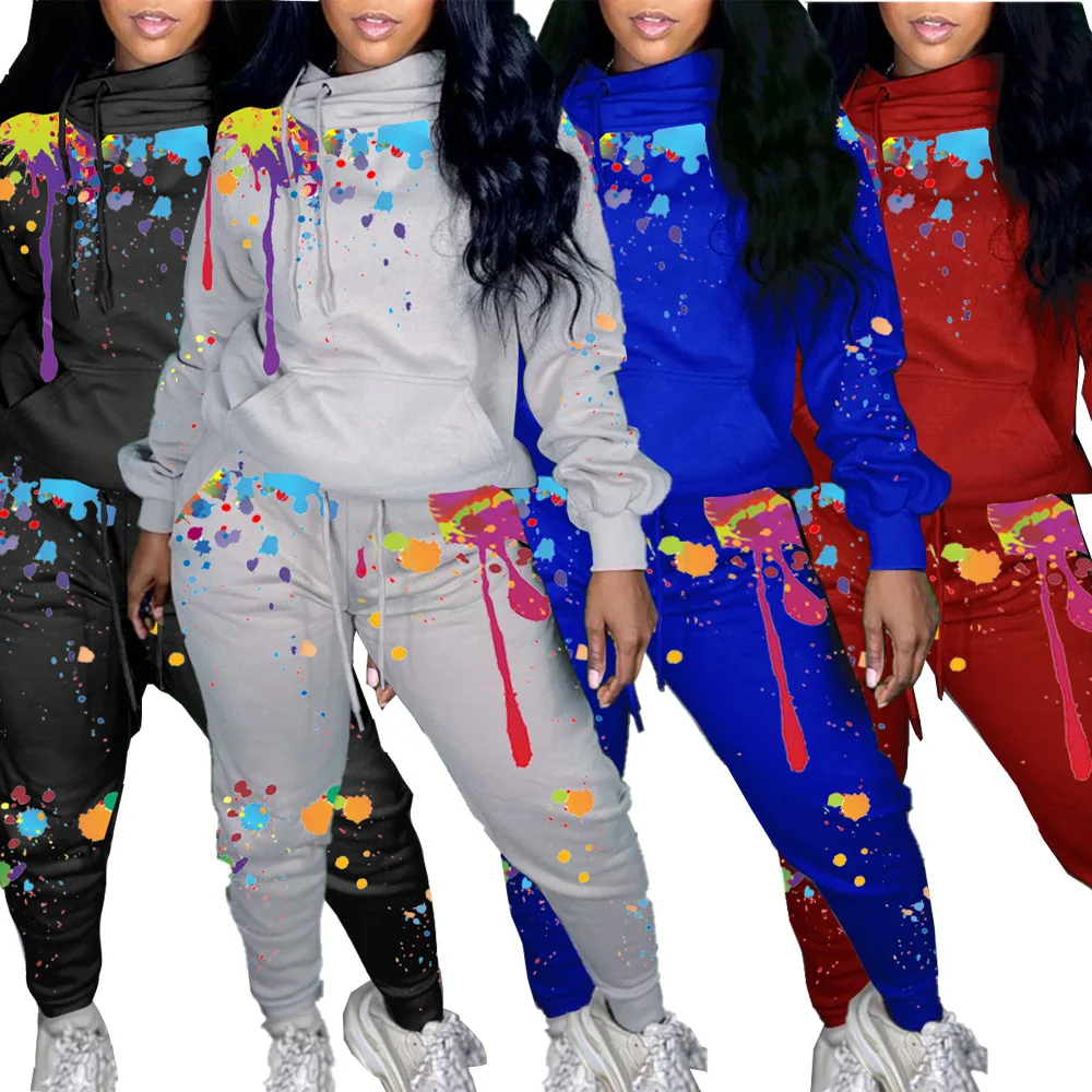 Fall winter ladies 2 piece set long sleeve crop top with printed fashionable casual two piece set, Black, gray, blue, burgundy
Fall winter ladies 2 piece set long sleeve crop top with printed fashionable casual two piece set, Black, gray, blue, burgundy