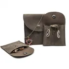 Snap-fastener seal pouch drawstring travel jewelry organizer bag