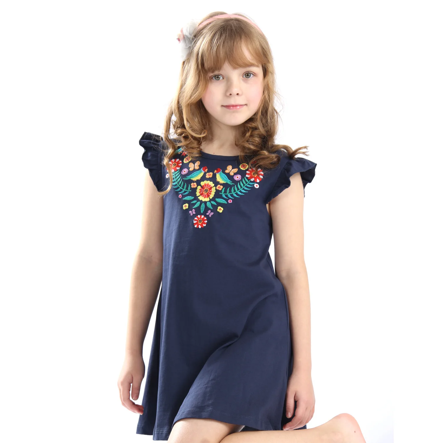 Summer embroidery dresses kids top quality cartoon dress with applique some cute birds new designed Dress
Summer embroidery dresses kids top quality cartoon dress with applique some cute birds new designed Dress