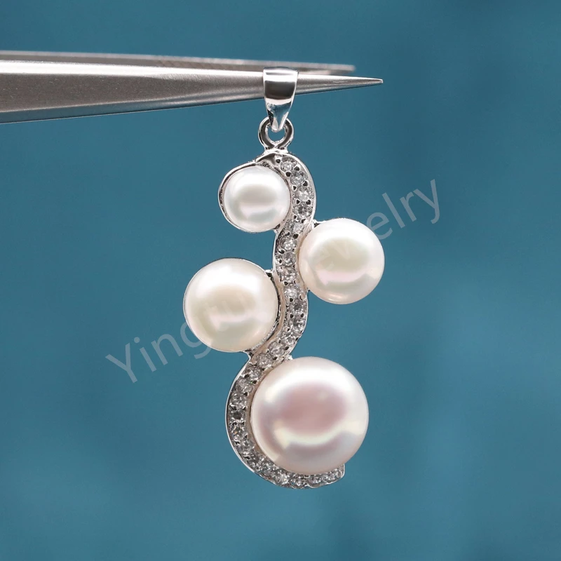 Real Four Pearl Wholesale 925 Sliver Natural Pearl Pedant for Necklace Jewelry Making
Real Four Pearl Wholesale 925 Sliver Natural Pearl Pedant for Necklace Jewelry Making