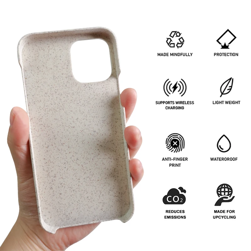 Custom Logo 100% New Eco Friendly Wheat Straw Compostable Eco Friendly Mobile Phone Case Phone Back Cover Case, Beige/dark grey ,customized
Custom Logo 100% New Eco Friendly Wheat Straw Compostable Eco Friendly Mobile Phone Case Phone Back Cover Case, Beige/dark grey ,customized