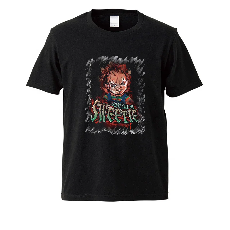 Fashion High Quality Cool Chucky T Shirt Casual Horror Tshirt Chucky Print O-Neck Male Clothing Wholesale, Picture showed
Fashion High Quality Cool Chucky T Shirt Casual Horror Tshirt Chucky Print O-Neck Male Clothing Wholesale, Picture showed