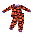 Wholesale Children Boutique Clothing Milk Silk Fabrics Kids Clothes Baby Pajamas Sets Outfits for Fall