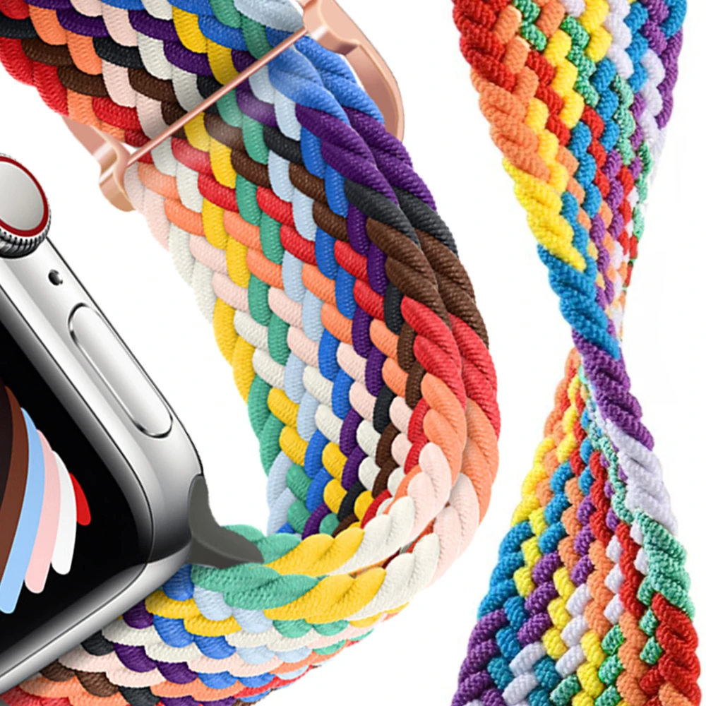 Nylon woven loop for apple watch band 41mm 45mm 44mm 40mm 42mm 38mm for iwatch series 7 SE 6 5 4 3 2 1elastic sport bands strap, 46 colors
Nylon woven loop for apple watch band 41mm 45mm 44mm 40mm 42mm 38mm for iwatch series 7 SE 6 5 4 3 2 1elastic sport bands strap, 46 colors