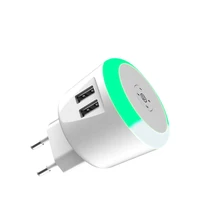 

5V2.1A LED Timer Control Smart travel charger dual usb inductive Charging For iPhone Samsung Xiaomi Mobile Phone Charger