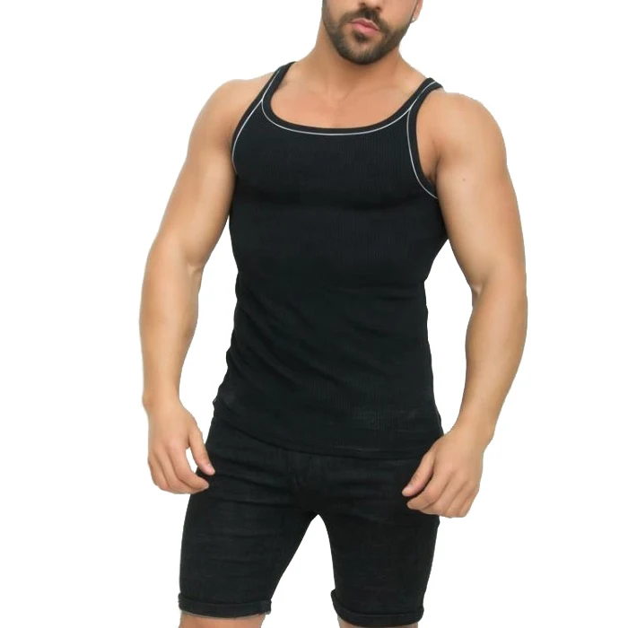 Black Slim Fit Sleeveless Vest Cured Hem American Cotton Jersey Tank Top Men, Black/customized color
Black Slim Fit Sleeveless Vest Cured Hem American Cotton Jersey Tank Top Men, Black/customized color