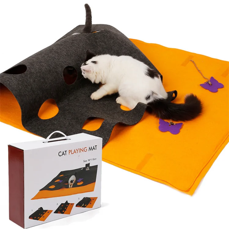 Multifunctional DIY cat play blanket toy activity scratching cat mat puzzle training cat tunnel toys
Multifunctional DIY cat play blanket toy activity scratching cat mat puzzle training cat tunnel toys