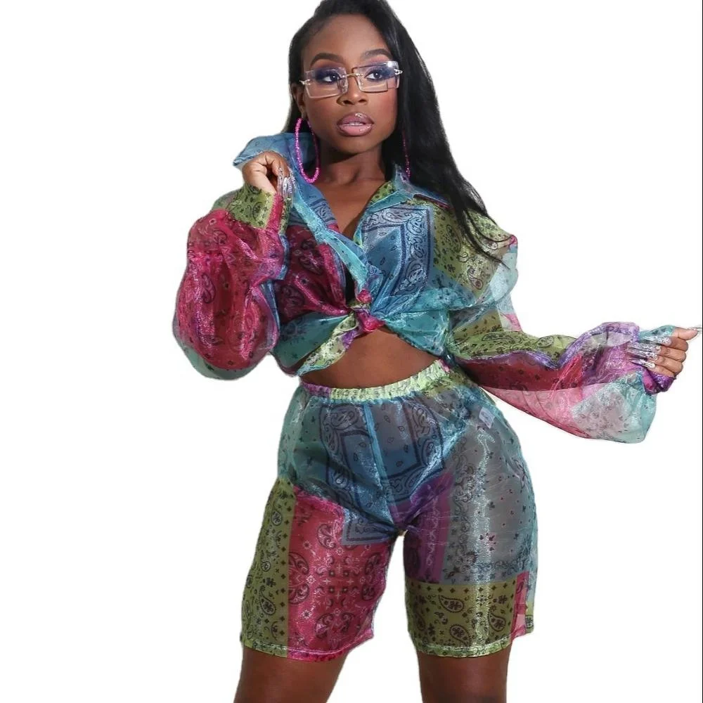 AI49-6401 Wholesale women's printing break loose two-piece suit shirt collar long sleeve top shorts 2 piece set women
AI49-6401 Wholesale women's printing break loose two-piece suit shirt collar long sleeve top shorts 2 piece set women